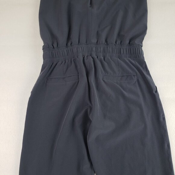 Albion Jetsetter Cap Sleeve Jumpsuit Womens XXS Gray Cinch Waist Ankle Zipper - Picture 8 of 14